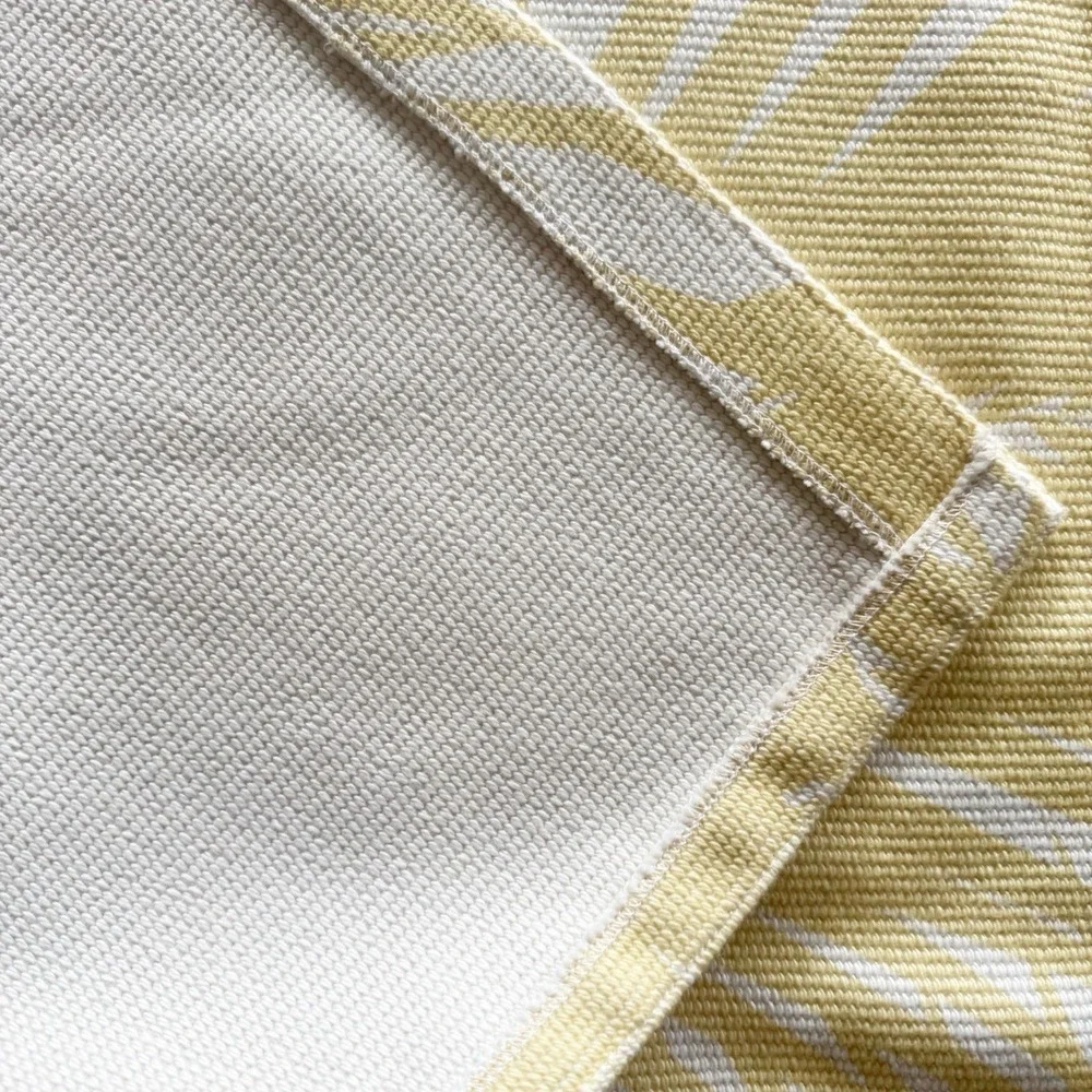 IKEA KASEBERGA Rug 3'11x5'11 Flat Woven In/Outdoor Yellow White
